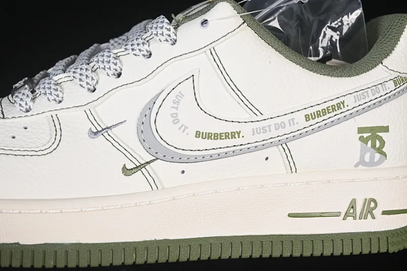 All categories Nk Air Force 1 Air Force series Nk Air Force 1 Low Air Force low top Nike Air Force 1'07 Low Burberry co-branded Mi Army green electric embroidery Air Force 1 low top casual sneakers JP8028-003